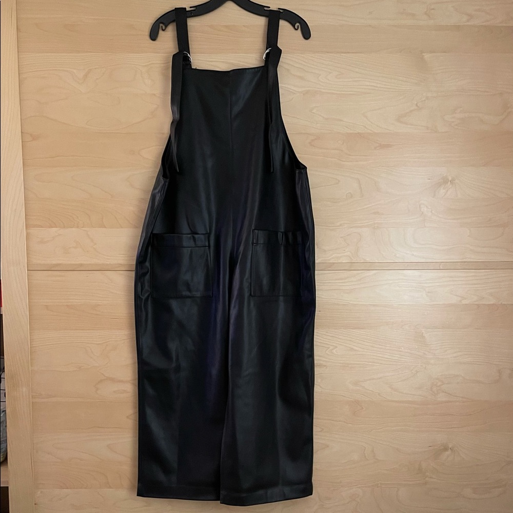 Zara Women’s Faux Leather Jumpsuit